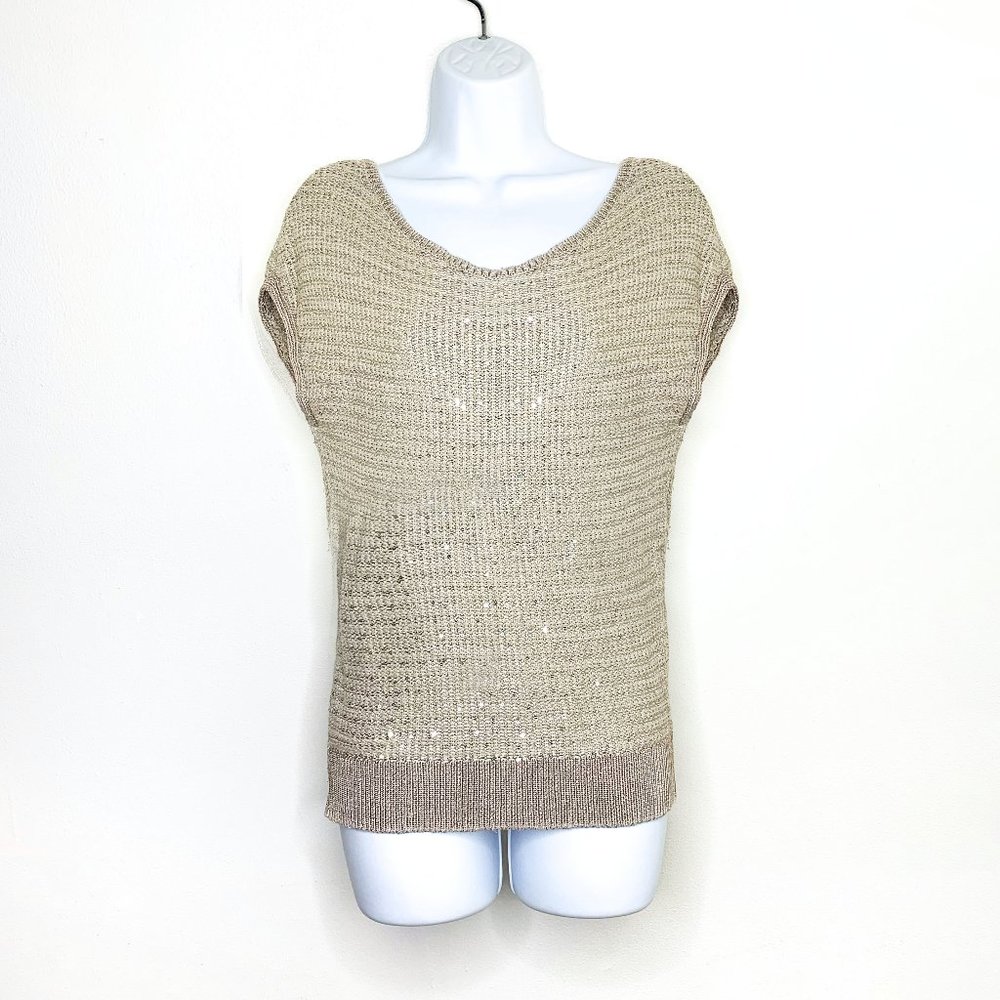 White House Black Market - Gold Sequin Top